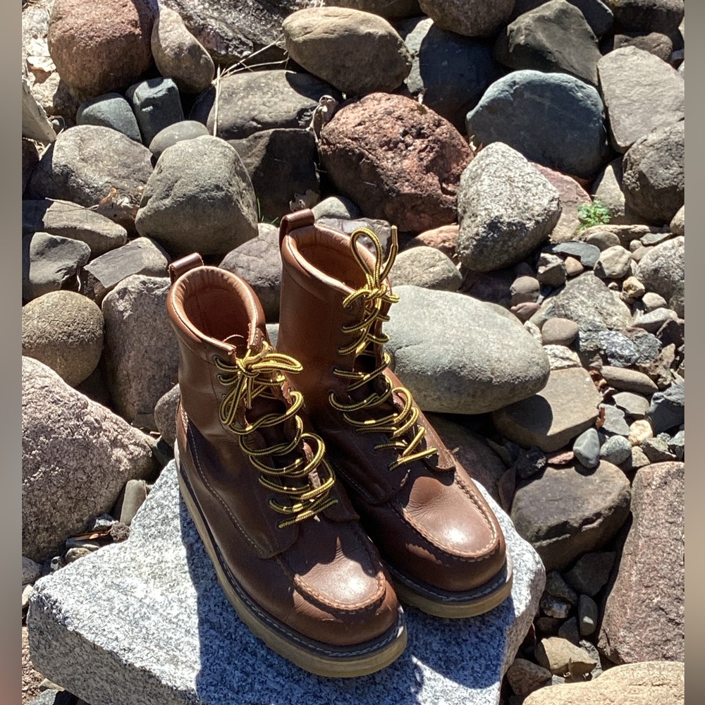 Texas Steer Steel Toe Work Brown BootSz 11